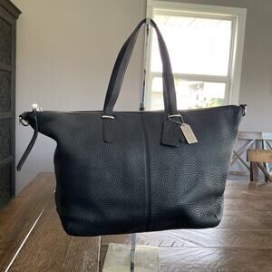 Coach Bleeker black Pebbled Leather Tote